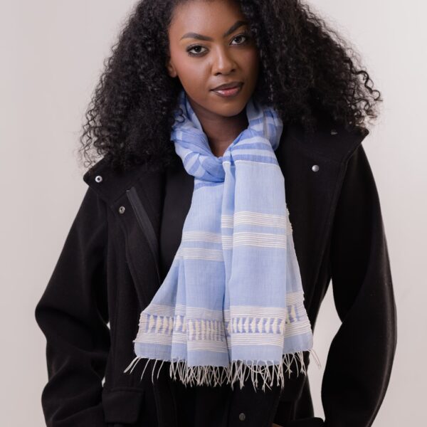 Blue Nile Handwoven Shawl